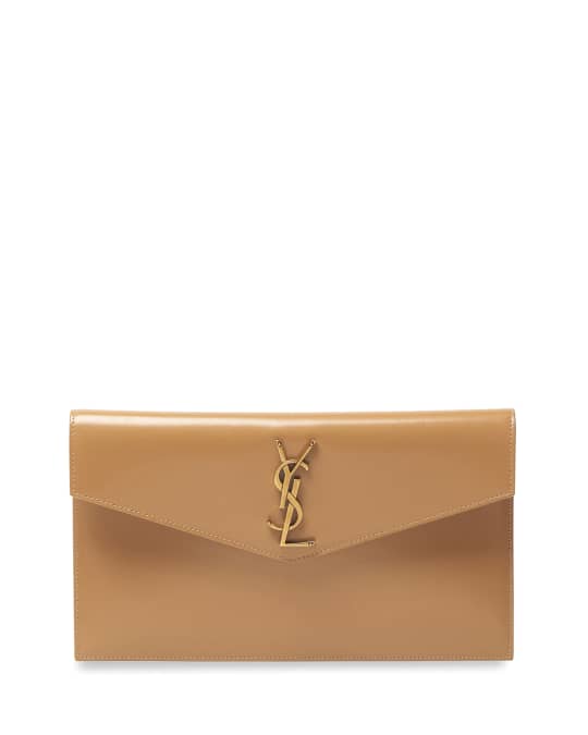 Saint laurent medium uptown leather clutch outlet