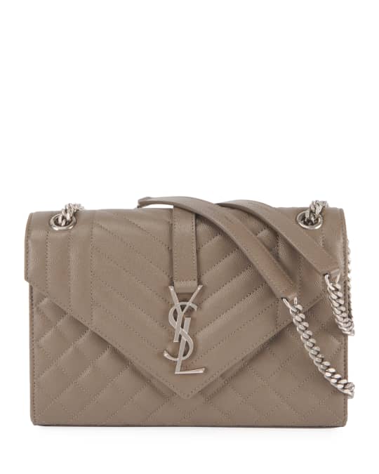 Saint Laurent Triquilt Medium YSL Monogram V Flap Shoulder Bag | Neiman ...