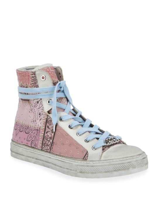 Amiri Men's Sunset Bandana High-Top Sneakers | Neiman Marcus