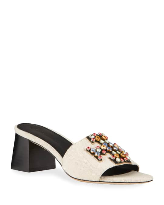 Ines Rainbow Crystal Slide Sandals