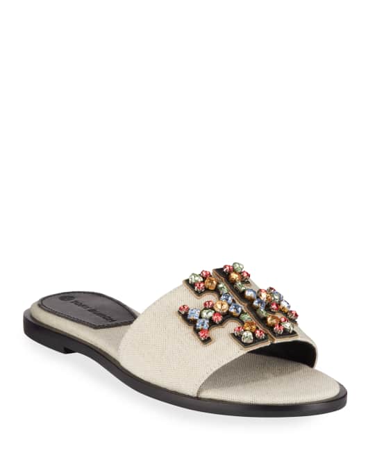 Tory Burch Ines Embellished Slides | Neiman Marcus