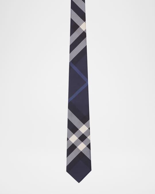 Burberry Men's Exploded Check Silk Tie | Neiman Marcus
