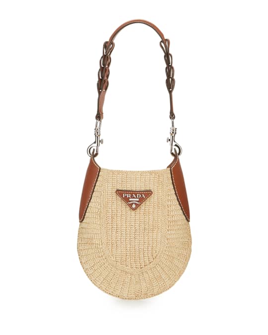 Prada Raffia Hobo Bag, F0018 Naturale, Women's, Handbags & Purses Hobo Bags