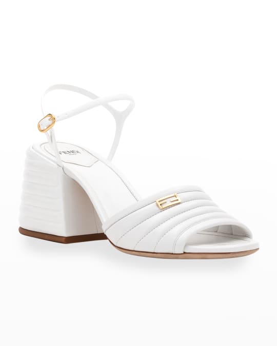 Fendi block heel sandals clearance