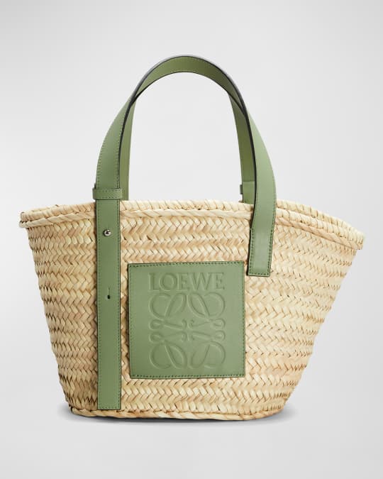 Loewe x Paula’s Ibiza Basket Bag in Palm Leaf with Leather Handles ...