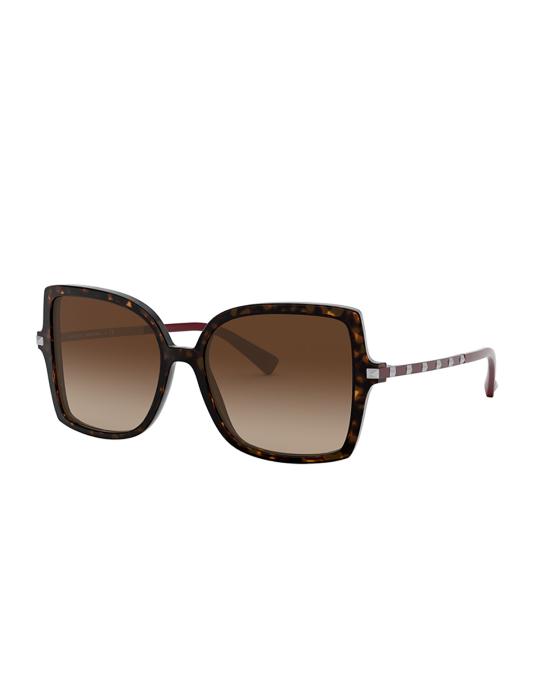Valentino square acetate sunglasses with rockstar arms Valentino Garavani XXII Square Acetate & Titanium Sunglasses  main image 3
