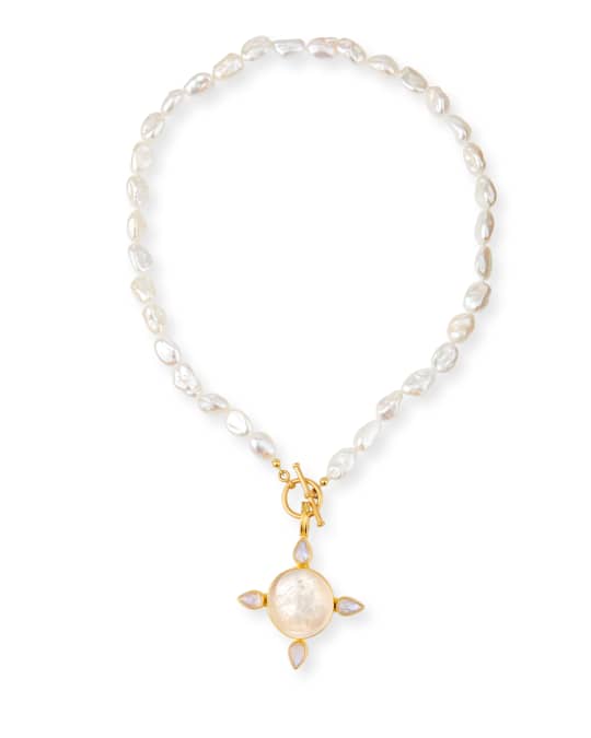 Dina Mackney Detachable Italian Glass Pendant Necklace with Pearls ...