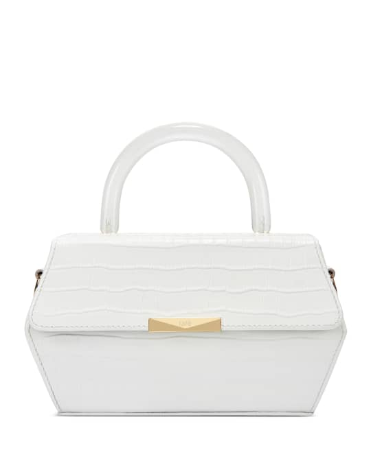 Rafe Hexagon MockCroc TopHandle Box Bag Neiman Marcus