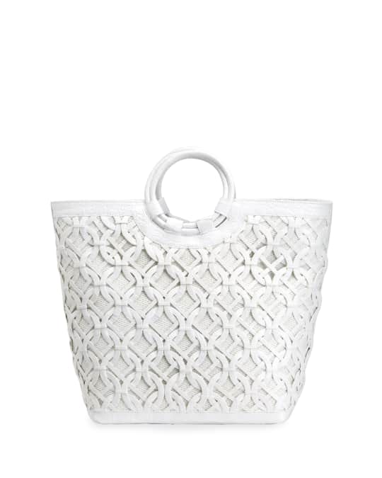 Nancy Gonzalez Medium Circle Weave Basket Bag | Neiman Marcus