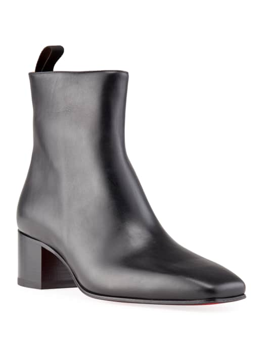 Christian Louboutin Men's Zagober Leather Side-Zip Ankle Boots | Neiman ...