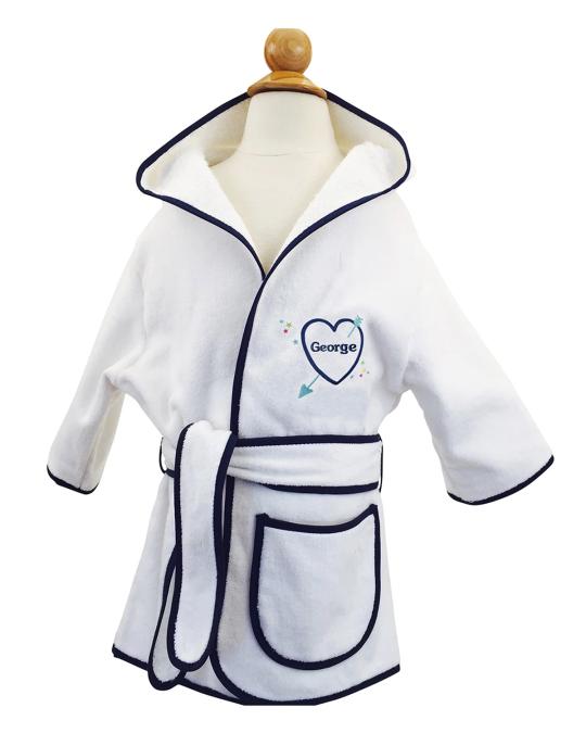Cece DuPraz Kid's Terry Heart Hooded Cover-Up Robe, Personalized ...