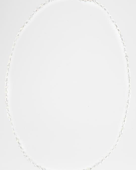 Platinum and Diamond Bead Chain Necklace