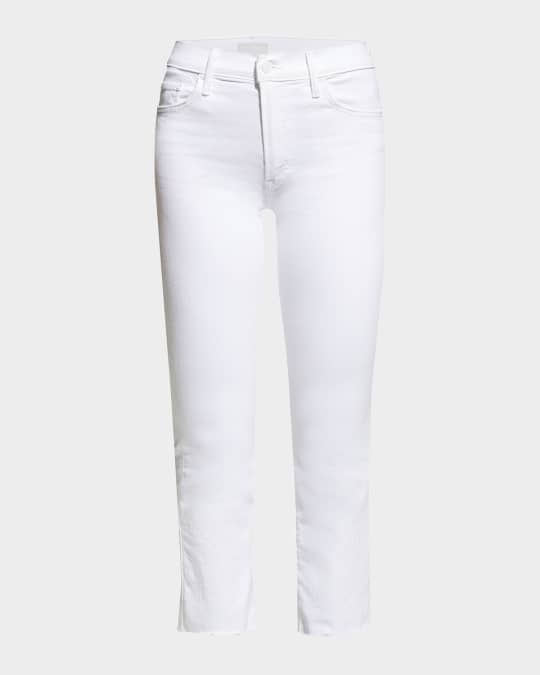 MOTHER The Insider Crop Step Fray Jeans | Neiman Marcus