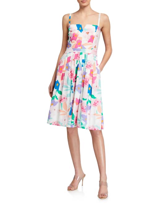 Milly Bo Les Fleurs Cotton Poplin Dress | Neiman Marcus
