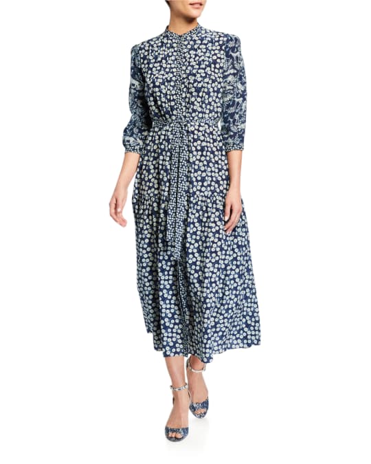 Remi C 3 4 Sleeve Midi Dress