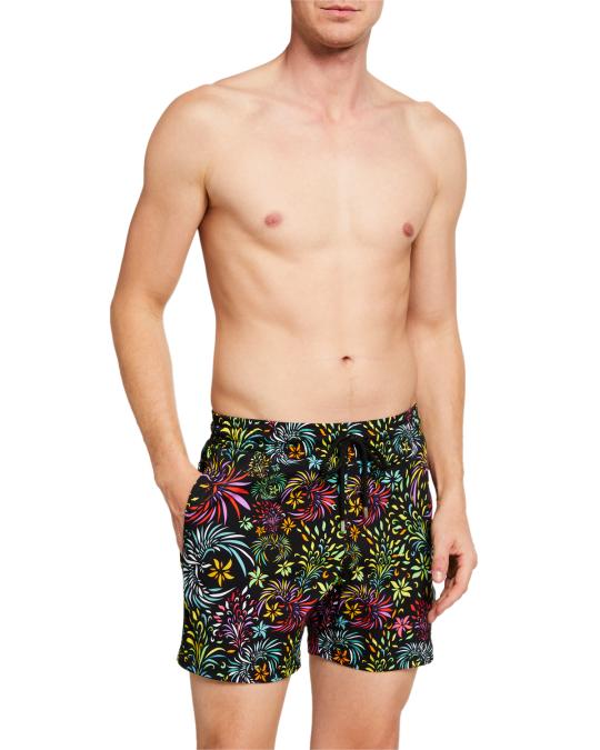 Vilebrequin Men's Moorise Evening Birds SPX Swim Trunks | Neiman Marcus