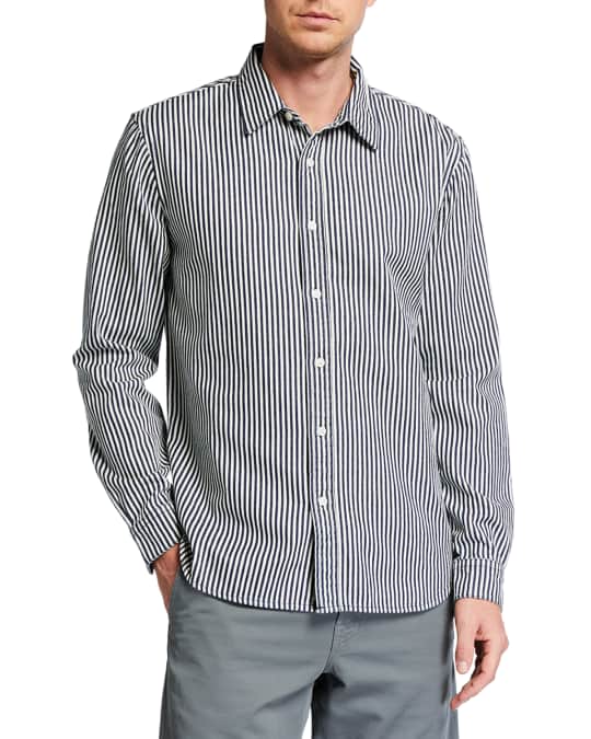 7 for all mankind Men's Calico Striped Sport Shirt | Neiman Marcus