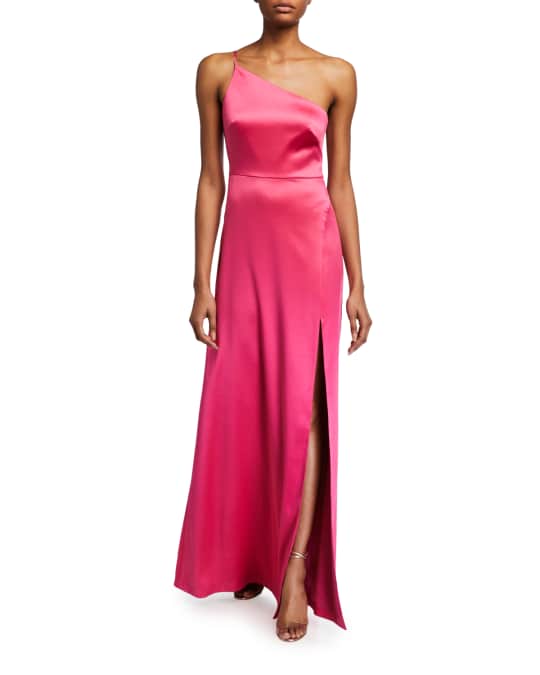 Likely Cardallino One-Shoulder Satin Gown | Neiman Marcus