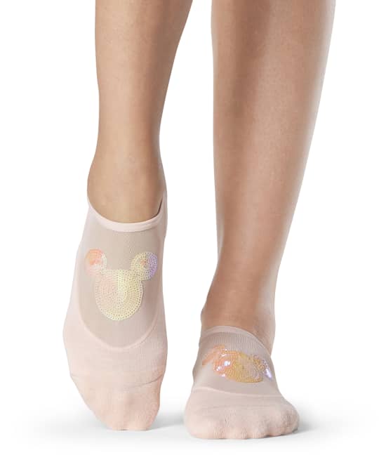 ToeSox Maddie Sparkle Mickey Mouse Grip Socks