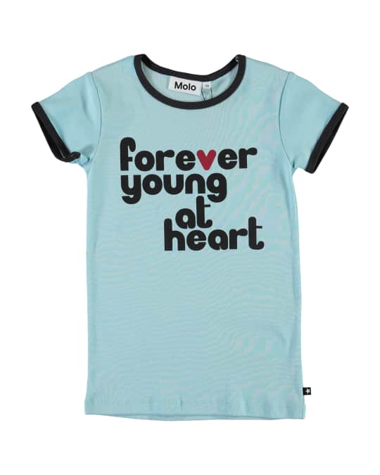 Girl's Rhiannon Forever Young At Heart Ringer Tee, Size 4-12