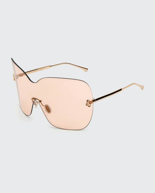 Jimmy Choo Zelmas Shield Rimless Sunglasses | Neiman Marcus