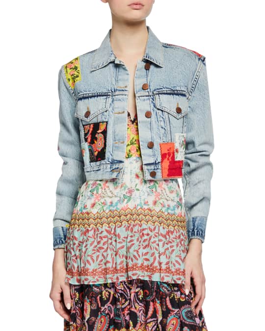 Alice and on sale olivia patchwork jacket