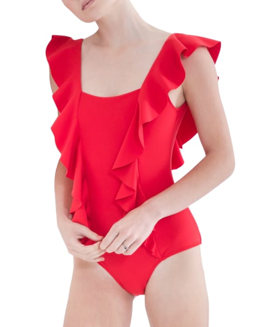 Badgley mischka swimsuits one deals piece