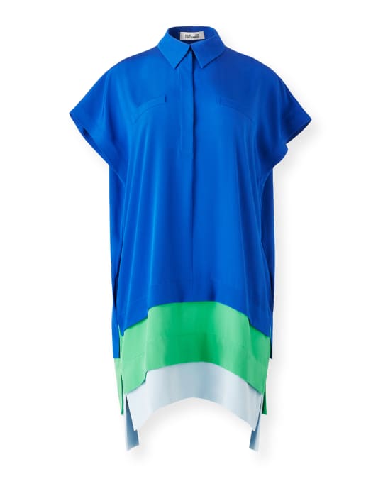 Hatsu new silk crepe 2025 de chine shirt dress