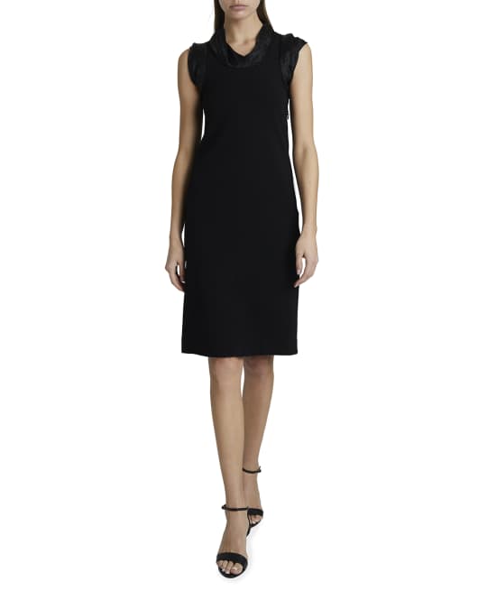 Givenchy Jacquard Trim Punto Milano Dress | Neiman Marcus