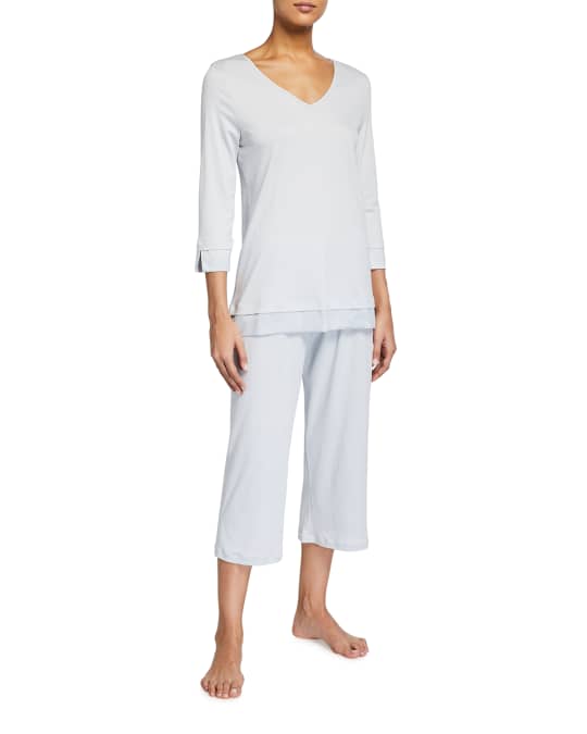 Hanro Lamia 3 4 Sleeve Pajama Set Neiman Marcus