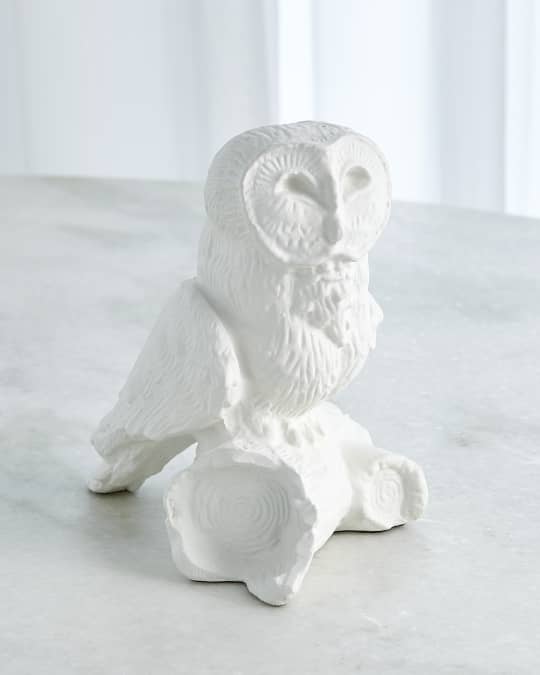 Owl on Branch Sculpture