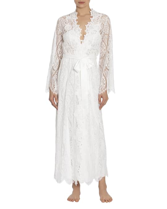 Jonquil Caterina Long Lace Robe | Neiman Marcus