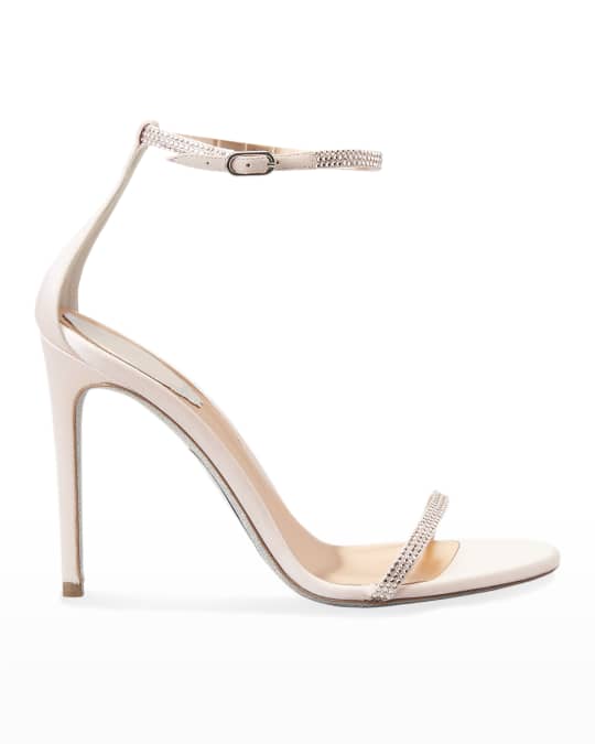 Rene Caovilla 105mm Crystal Ankle-Wrap High-Heel Sandals | Neiman Marcus