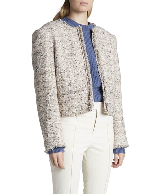 Tweed Open-Front Jacket