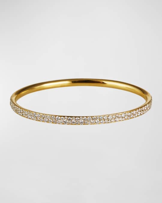 Ippolita Stardust Pave Bangle in 18K Gold with Diamonds | Neiman Marcus