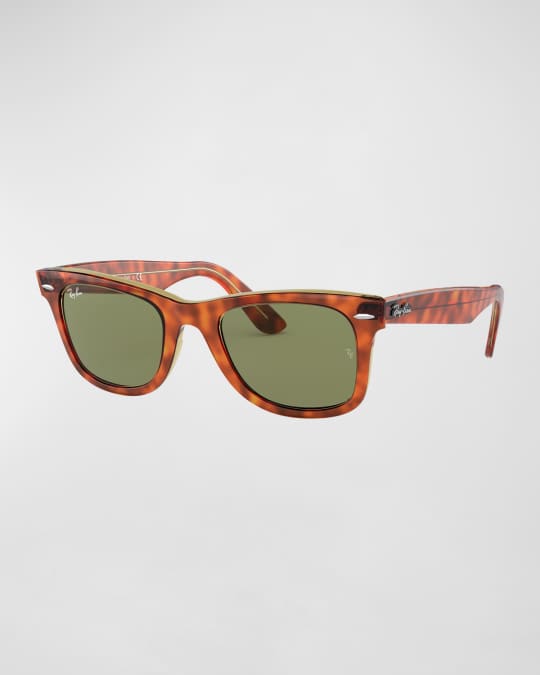 Men's Square Patterned Acetate Sunglasses, 50MM