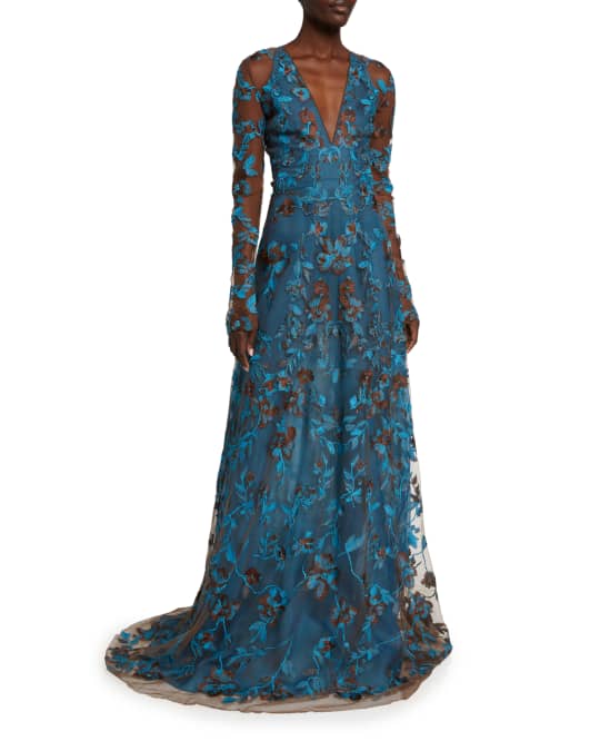 Neiman marcus long 2024 sleeve evening gowns