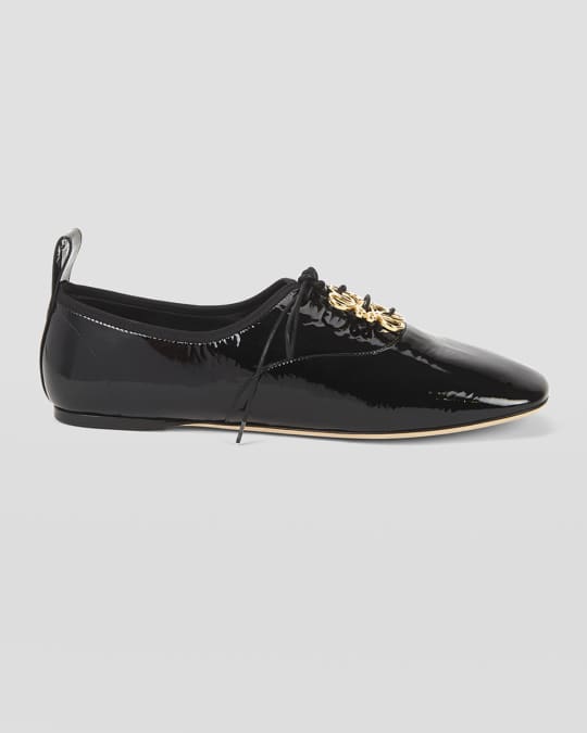 Loewe Anagram Patent Derby Oxford Loafers Neiman Marcus