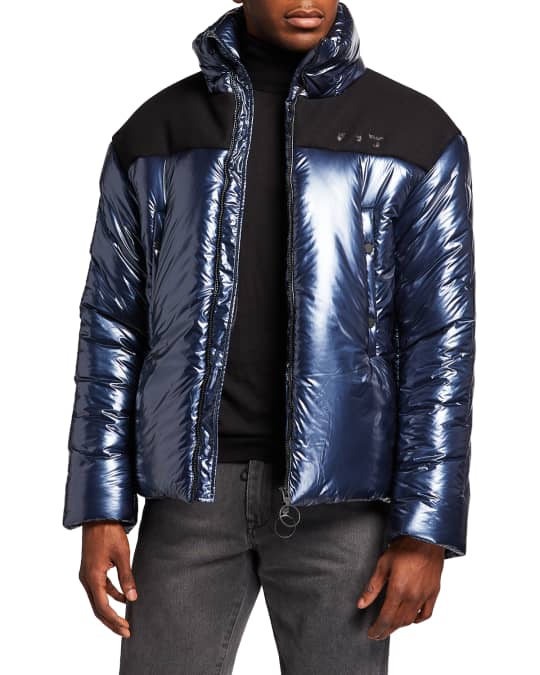 Shiny nylon puffer jacket shop