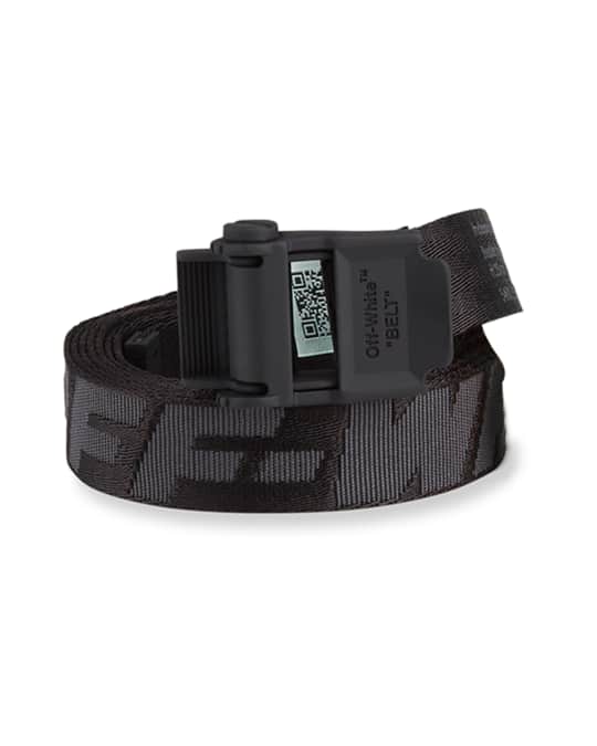 Off White Men s Mini 2.0 Industrial Web Logo Belt Neiman Marcus