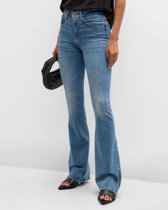 Le High Flare Light-Wash Denim Jeans