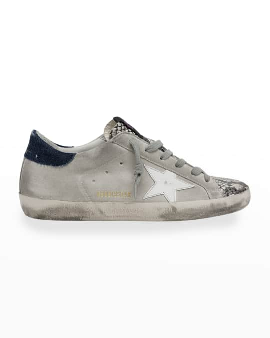 Golden Goose Superstar Python-Print Suede Sneakers | Neiman Marcus