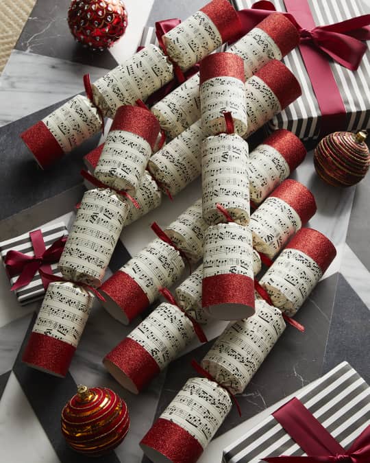 Robin Reed 8 Classical Music Christmas Crackers with Handbells & Sheet Music Neiman Marcus