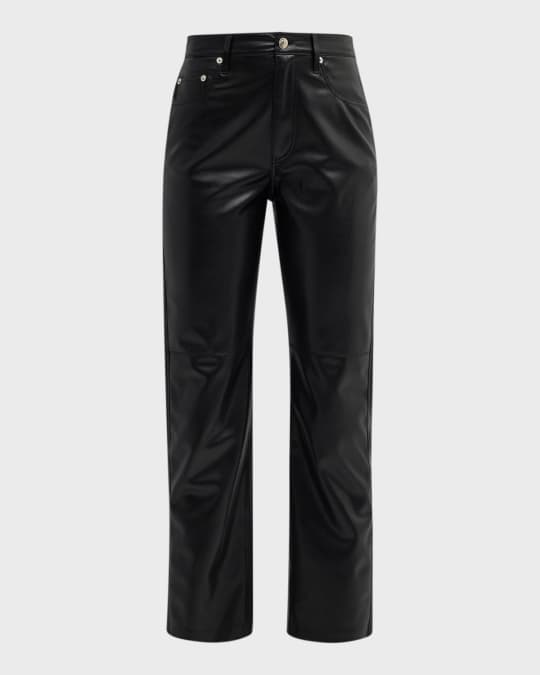 Nanushka Vinni Faux-Leather Ankle Pants | Neiman Marcus
