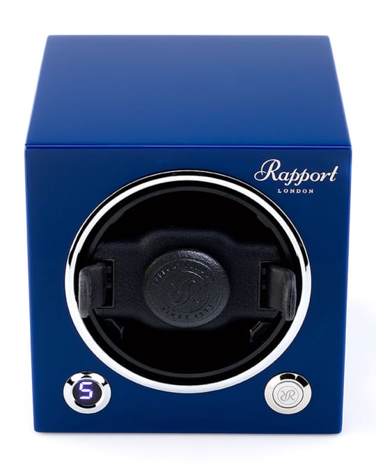 Rapport Evolution Cube Watch Winder Admiral Blue Neiman Marcus