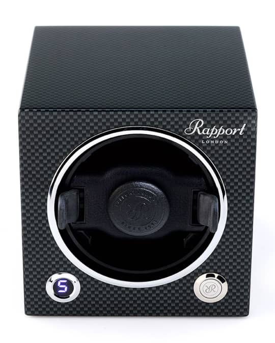 Rapport Evolution Cube Watch Winder Carbon Fibre Neiman Marcus