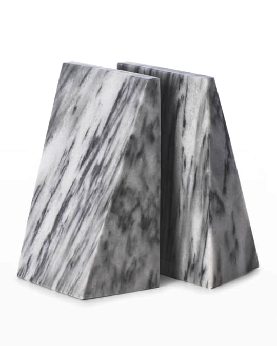 Men's Solid Marble Wedge Bookends