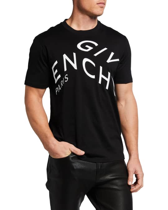 Givenchy Men's Slim Broken-Logo T-Shirt | Neiman Marcus