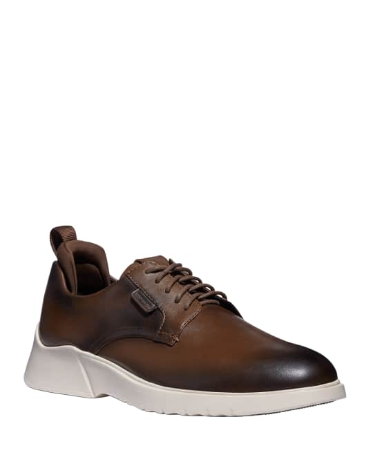 Coach Men's CitySole Burnished Leather Derby Sneakers | Neiman Marcus