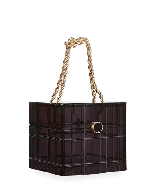 Cult Gaia Phaedra Clear Top Handle Box Bag